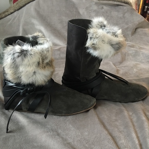 isabel marant fur boots